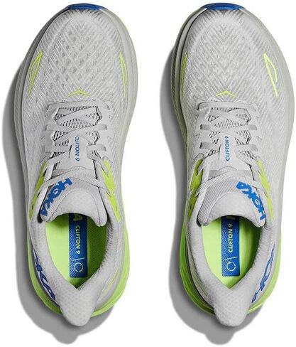 Hoka Men's Clifton 9 Sneaker, Nimbus Cloud/Steel Wool, 9 in Saudi Arabia