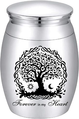 CREATCABIN Small Cremation Urns Brother Ashes Urn Cremains Stainless Steel Mini Sharing Burial Funeral Keepsake Urns for Family Brother Human 1.57 x 1.18Inch-Always on My Mind Forever in My Heart in Kuwait