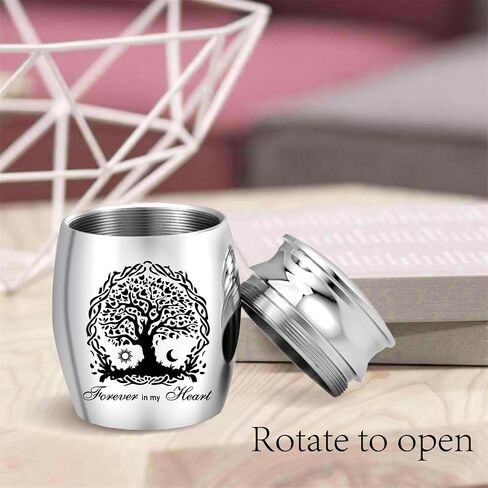 CREATCABIN Small Cremation Urns Brother Ashes Urn Cremains Stainless Steel Mini Sharing Burial Funeral Keepsake Urns for Family Brother Human 1.57 x 1.18Inch-Always on My Mind Forever in My Heart in Kuwait