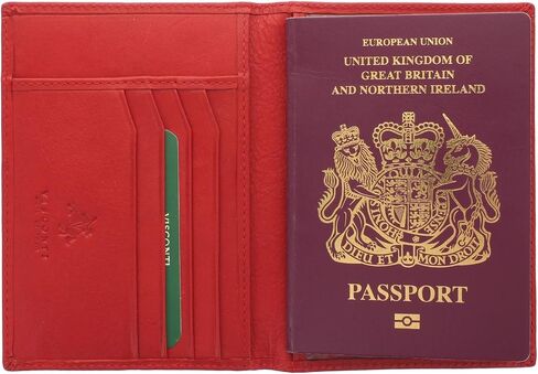 Polo Collection Leather Passport Holder, RFID Blocking (Black) in Saudi Arabia