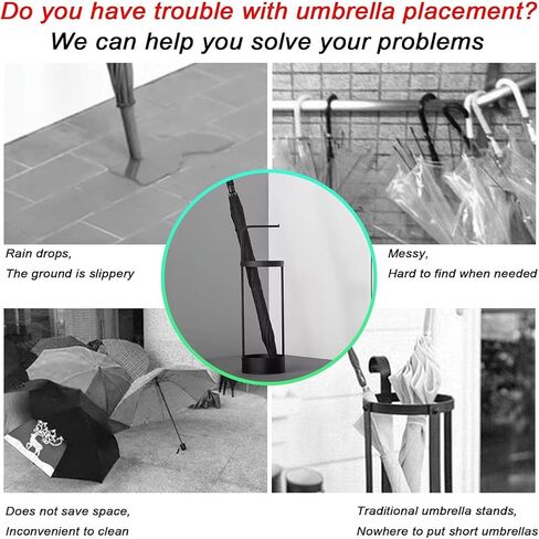 Golden Rust Proof Umbrella Holder, Entrance Drain Umbrella Bucket, Steel Circular Umbrella Holder, Umbrella Storage Rack, Suitable for use in Homes, Offices, Hotel Lobbies （Gold） in Saudi Arabia