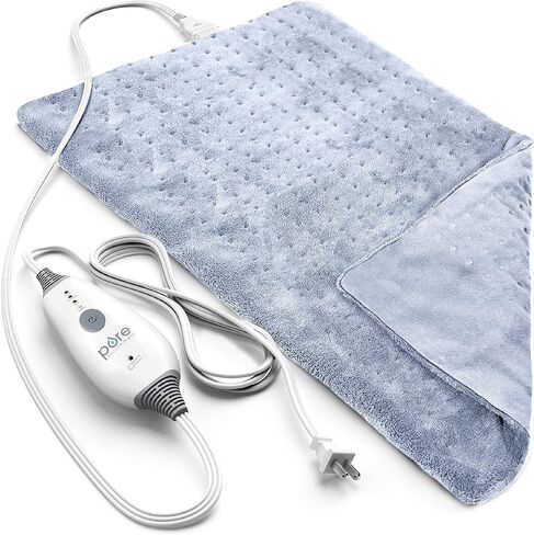Pure Enrichment PureRelief Deluxe Heating Pad (12" x 24"), Full Body Therapy Pad with 4 InstaHeat Settings, Soft Machine-Washable Microplush Fabric and 2-Hour Auto Safety Shut-Off (Mauve) in Saudi Arabia