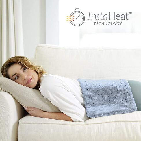 Pure Enrichment PureRelief Deluxe Heating Pad (12" x 24"), Full Body Therapy Pad with 4 InstaHeat Settings, Soft Machine-Washable Microplush Fabric and 2-Hour Auto Safety Shut-Off (Mauve) in Saudi Arabia
