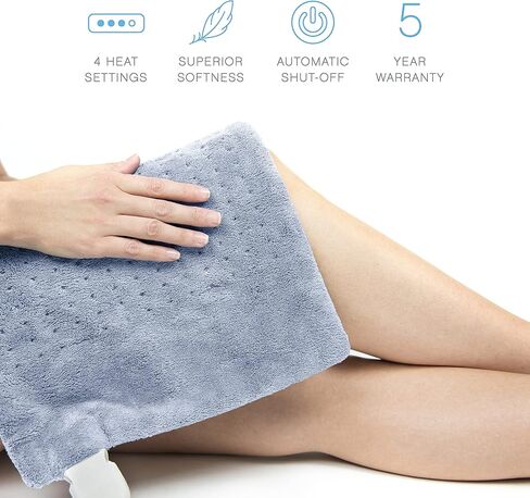 Pure Enrichment PureRelief Deluxe Heating Pad (12" x 24"), Full Body Therapy Pad with 4 InstaHeat Settings, Soft Machine-Washable Microplush Fabric and 2-Hour Auto Safety Shut-Off (Mauve) in Saudi Arabia