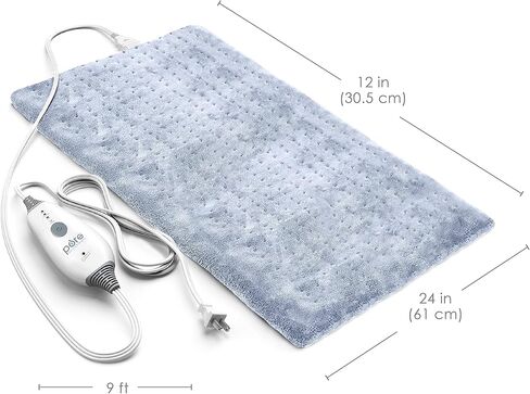 Pure Enrichment PureRelief Deluxe Heating Pad (12" x 24"), Full Body Therapy Pad with 4 InstaHeat Settings, Soft Machine-Washable Microplush Fabric and 2-Hour Auto Safety Shut-Off (Mauve) in Saudi Arabia