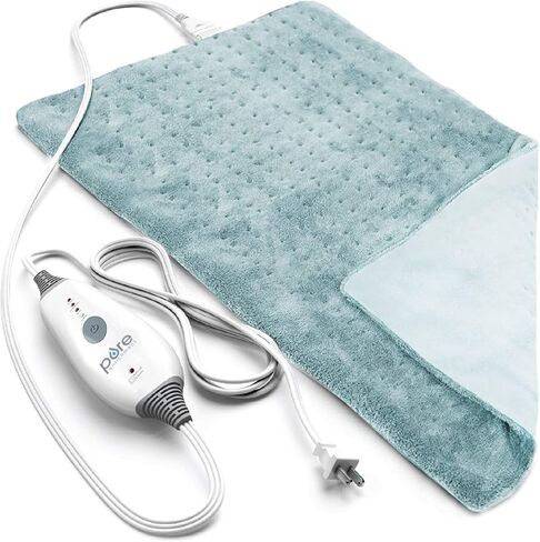 Pure Enrichment PureRelief Deluxe Heating Pad (12" x 24"), Full Body Therapy Pad with 4 InstaHeat Settings, Soft Machine-Washable Microplush Fabric and 2-Hour Auto Safety Shut-Off (Mauve) in Saudi Arabia