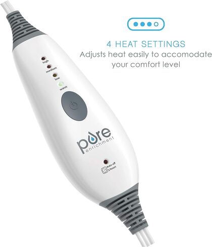 Pure Enrichment PureRelief Deluxe Heating Pad (12" x 24"), Full Body Therapy Pad with 4 InstaHeat Settings, Soft Machine-Washable Microplush Fabric and 2-Hour Auto Safety Shut-Off (Mauve) in Saudi Arabia