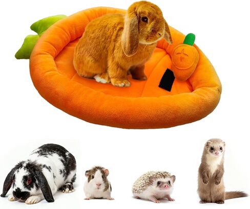 Rabbit Bed,Thick&Soft Bunny Bed with Removable Cushion,Machine Washable and Cozy Rabbit Plush House,Warm Small Animal Sleeping Beds(Green Banana Shape-L) in Saudi Arabia
