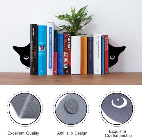 Bookends Book Book تنتهي فريدة من نوعها للأرفف ومكتب المكتب ملخص: سدادات كتاب زخرفية الحد الأدنى للقراء ديكور رف الكتب ، 1 أزواج in Kuwait