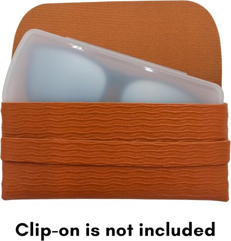 Clip on Glasses Case Pouch Hard Shell, Case for Clip on Sunglasses, Clip-on Sunglasses Clear Box, Thin Flat Glasses Storage in Kuwait