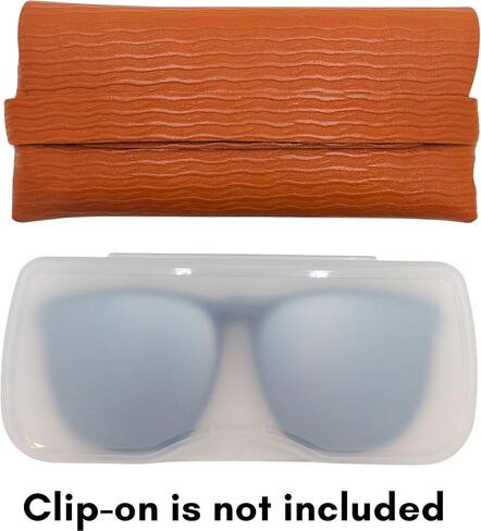 Clip on Glasses Case Pouch Hard Shell, Case for Clip on Sunglasses, Clip-on Sunglasses Clear Box, Thin Flat Glasses Storage in Kuwait