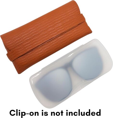 Clip on Glasses Case Pouch Hard Shell, Case for Clip on Sunglasses, Clip-on Sunglasses Clear Box, Thin Flat Glasses Storage in Kuwait