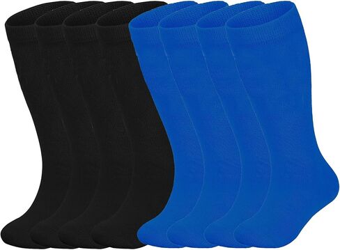 LPMOERA 4 أزواج صغار كرة القدم جوارب الفتيات الفتيان البيسبول الجوارب كرة القدم الجوارب الرياضية عالية الركبة in Kuwait