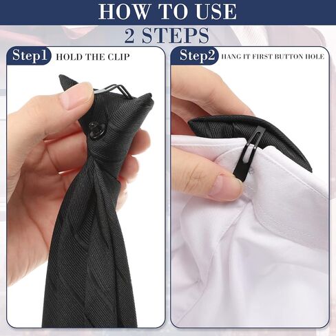 Janmercy 6 Pcs Clip on Tie for Men Clip on Easy Necktie Striped Solid Plaid Dots Mixed Lot Tie for Office School, 20 Inch (Bright Style) in Saudi Arabia