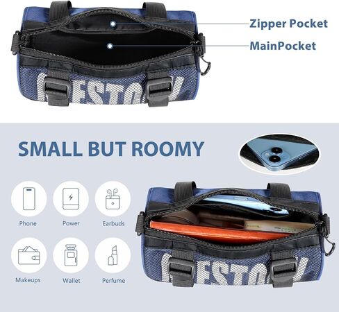 Geestock Mini Duffel Gym Bag for Women & Men, Barrel Crossbody Casual Purse Small Shoulder Bag with Adjustable Strap for Sports, Concert & Daily Use in Saudi Arabia