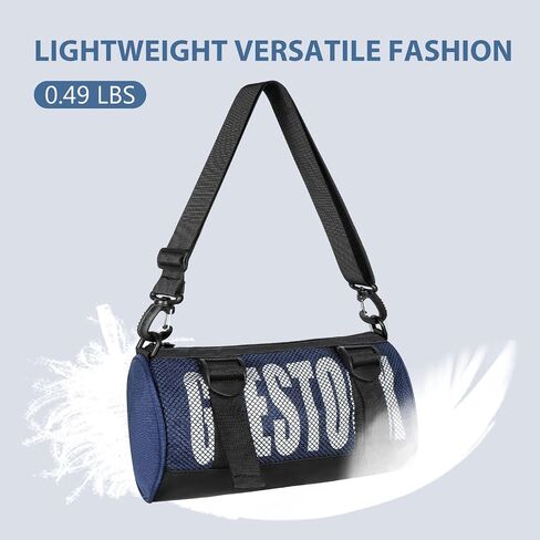 Geestock Mini Duffel Gym Bag for Women & Men, Barrel Crossbody Casual Purse Small Shoulder Bag with Adjustable Strap for Sports, Concert & Daily Use in Saudi Arabia