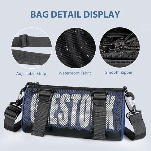 Geestock Mini Duffel Gym Bag for Women & Men, Barrel Crossbody Casual Purse Small Shoulder Bag with Adjustable Strap for Sports, Concert & Daily Use in Saudi Arabia