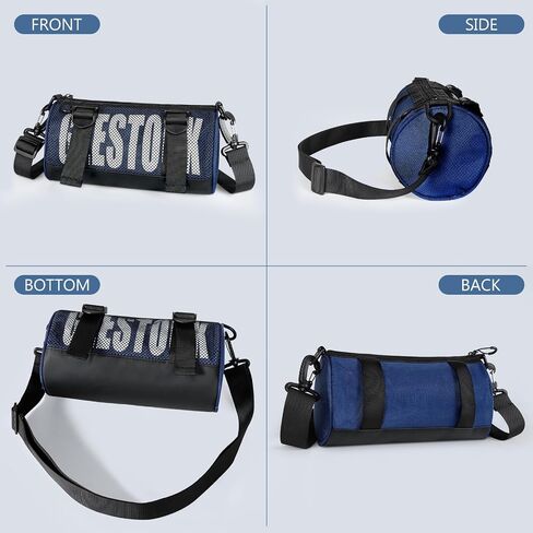 Geestock Mini Duffel Gym Bag for Women & Men, Barrel Crossbody Casual Purse Small Shoulder Bag with Adjustable Strap for Sports, Concert & Daily Use in Saudi Arabia