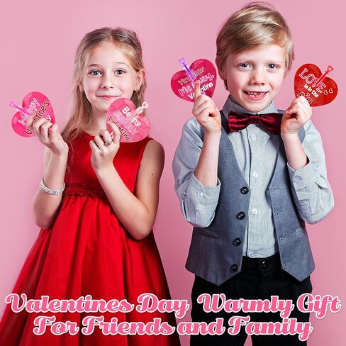 96 Pack Bubble Wands and Exchange Card, Mini Heart Bubble Wands Gifts Bulk for School Classroom Exchange Prizes Party Favor(Colorful) in Kuwait