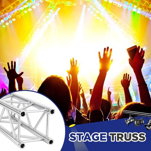 Tandefio 2 Pack 1.5 Meter 4.92 ft Square 12" x 12" Box Truss Aluminum Lighting Stage Truss Silver Trussing Segment Lite Box Spigot Truss with Hardware, 500 Pounds Load Capacity in Saudi Arabia