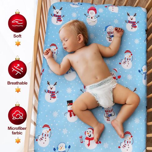 4 Pcs Summer Crib Sheets for Boys Girls 52'' x 28'' x 8'' Ocean Animals Seashell Beach Hawaii Breathable Newborn Mattress Sheets Fitted Baby Gifts for Standard Crib and Toddler Mattresses in Saudi Arabia