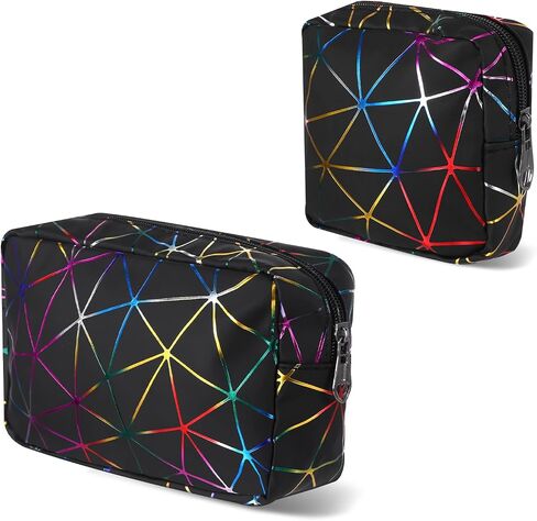 Period Bags for Teen Girls, Tampon Holder for Purse, Waterproof Portable Leather Period Pouch, Sanitary Napkin Storage Bag, Black Makeup Bag Set, Pad Pouches for Period for Girls in Kuwait