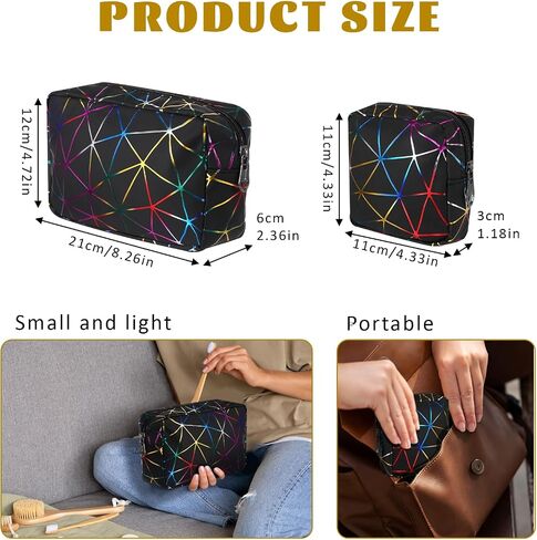 Period Bags for Teen Girls, Tampon Holder for Purse, Waterproof Portable Leather Period Pouch, Sanitary Napkin Storage Bag, Black Makeup Bag Set, Pad Pouches for Period for Girls in Kuwait