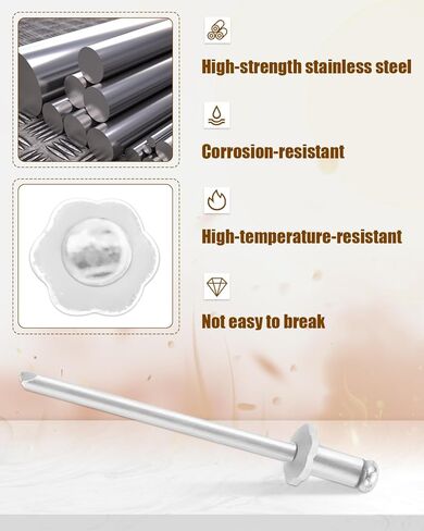 مناسب لـ GM NOS DASH ROSETTE RIVETS Stainless Steel ، Fit for Ford Chrysler AMC VIN DOOR TAG أسود 10pcs in Kuwait