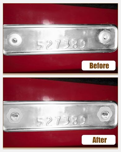 مناسب لـ GM NOS DASH ROSETTE RIVETS Stainless Steel ، Fit for Ford Chrysler AMC VIN DOOR TAG أسود 10pcs in Kuwait