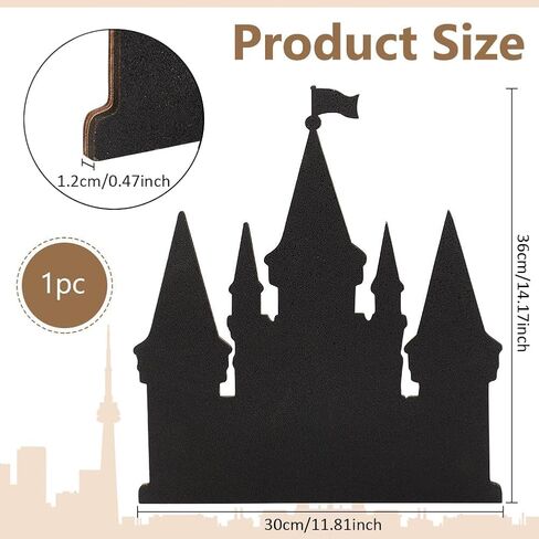 BENECREAT Castle Pin Board Cork Board, 15.6x13.6inch Bulletin Display Board Brooch Jewelry Display Cork Tray for Brooch Pin Collection Display, Office Home and School Decor in Saudi Arabia