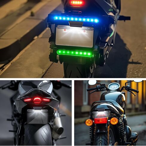 jose2015 Motorcycle License Plate Bracket Aluminum License Plate Light Bracket Motorcycle License Plate Mount Universal for Motorcycle Black 1PCS in Kuwait