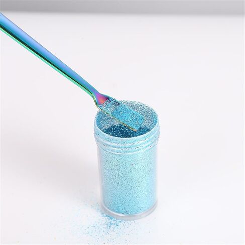 Brirtw 5 PCS ملعقة الفولاذ المقاوم للصدأ | صياغة خالية من الفوضى مع ملاعق مزدوجة على شكل لاعبين ، ومساحيق نقش ، والترتر والزينة الصغيرة | أسود | 6.7 بوصة in Kuwait