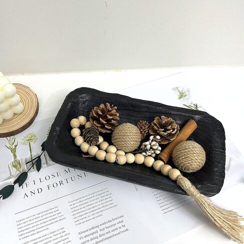 ديكور وعاء العجين الخشبي ، وعاء خشبي عتيق ديكور منزلي منحوتة لمركز طاولة الطعام ، غرفة المعيشة ، ديكور المطبخ in Kuwait