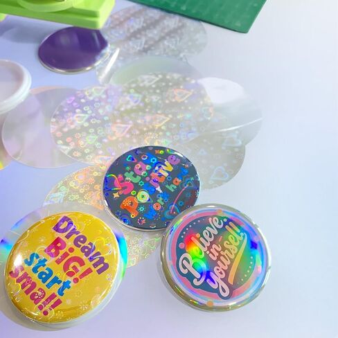 آلة صانع الأزرار متعددة الأحجام 330 مجموعة ، صانع دبوس 1 ''+1.25 ''+2.25 '' صنع الإمدادات ، الزر pinback DIY/زر مفتاح/زر الزجاجة زر/زر مسطح لحفل عيد الميلاد in Kuwait