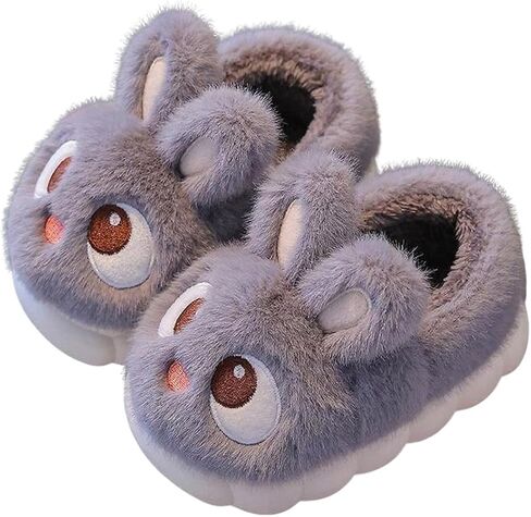Little Boys Girls Shark Stuffed Slippers,Home Shoes Warm Slipper for Kids, Bedroom Cute Warm Winter Slipper for Childrens.(Little Kid:1~2 or Ages:5~7) in Saudi Arabia