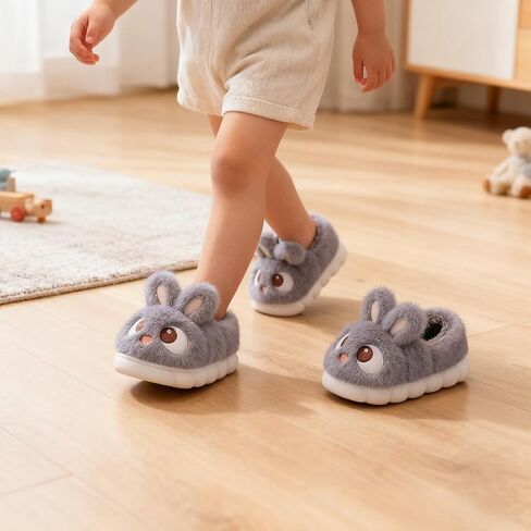 Little Boys Girls Shark Stuffed Slippers,Home Shoes Warm Slipper for Kids, Bedroom Cute Warm Winter Slipper for Childrens.(Little Kid:1~2 or Ages:5~7) in Saudi Arabia