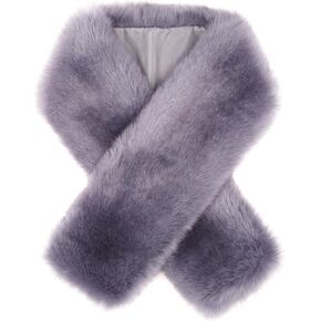 Futrzane Siberian Scarf - Ladies Faux Fur Scarfs Wraps - Elegant Collar for Coat in Kuwait