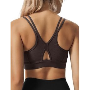 Yvette Yoga Bras Lightweight Cloud Series Sports Bra for Women Low Impact Sports Spaghetti Thin Strap Mesh Splicing Style in Kuwait