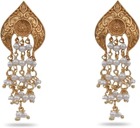 Tarinika Victorian Polish Ulka Nakshatra CZ أقراط - أقراط هندية للنساء - مثالية للمناسبات العرقية | حلق هندي تقليدي | ضمان سنة واحدة* in Saudi Arabia