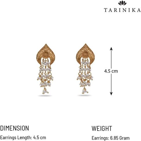 Tarinika Victorian Polish Ulka Nakshatra CZ أقراط - أقراط هندية للنساء - مثالية للمناسبات العرقية | حلق هندي تقليدي | ضمان سنة واحدة* in Saudi Arabia