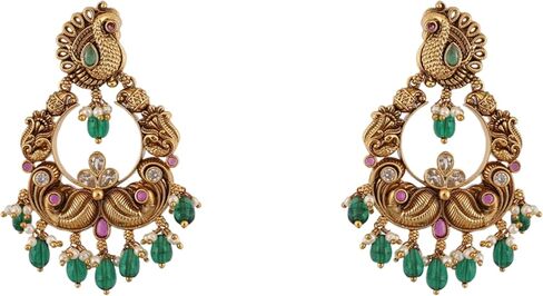 Tarinika Victorian Polish Ulka Nakshatra CZ أقراط - أقراط هندية للنساء - مثالية للمناسبات العرقية | حلق هندي تقليدي | ضمان سنة واحدة* in Kuwait