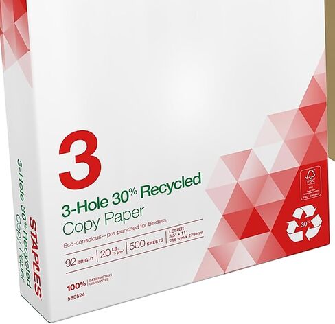 Staples 122531 8.5 بوصة × × 11 بوصة نسخة نسخة 20 رطلا. 92 السطوع 500/ream (221192) in Saudi Arabia