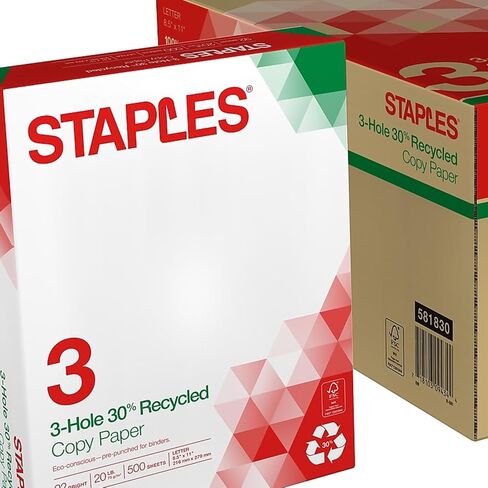 Staples 122531 8.5 بوصة × × 11 بوصة نسخة نسخة 20 رطلا. 92 السطوع 500/ream (221192) in Saudi Arabia