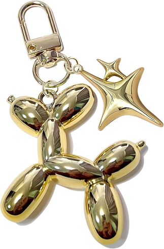 LAEKOU Cute Star Balloon Dog Keychain, Y2K Bag Charms Keychains Accessories for Women, Aesthetic Key Chain in Kuwait