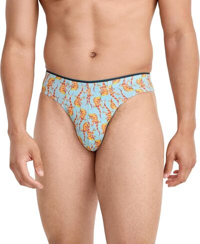 Jockey Men's Underwear True Style Thong - 3 Pack, Grape Stripe, XL in Saudi Arabia