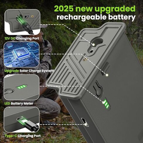 قطعتان من بطارية كاميرا الصيد الجديدة المتوافقة مع كاميرا Reveal X Gen 3.0، Pro 3.0، X، X Pro، X Gen 2.0، XB، SK بديلة قابلة لإعادة الشحن، بطارية ممتدة مطورة 2.0 in Kuwait