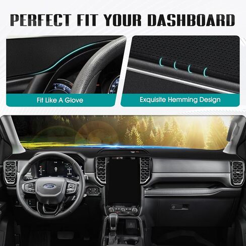 FIILINES Dash Cover for 2019-2025 Chevrolet/Chevy Blazer, Dashboard Mat Accessories Dash Cover Sunshade Nonslip Mesh Protector No Glare Black in Kuwait