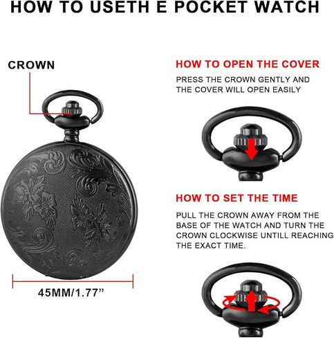 Silvery Smooth Shield Round Case Quartz Pocket Watch ，Roman Numeral White Dial Quartz Movement Pocket Watches with Belt Clip Chain-Silvery in Saudi Arabia