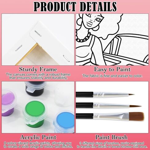 Nuberlic Date Night Painting Kit for Couples Sip and Paint Kit for Adults Couples Pre Drawn Canvas to Paint for Adults Valentines Sunset Love Theme 2 Pack 8" X 10" in Kuwait