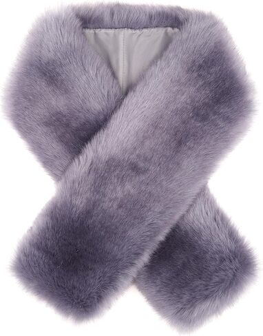 Futrzane Siberian Scarf - Ladies Faux Fur Scarfs Wraps - Elegant Collar for Coat in Kuwait